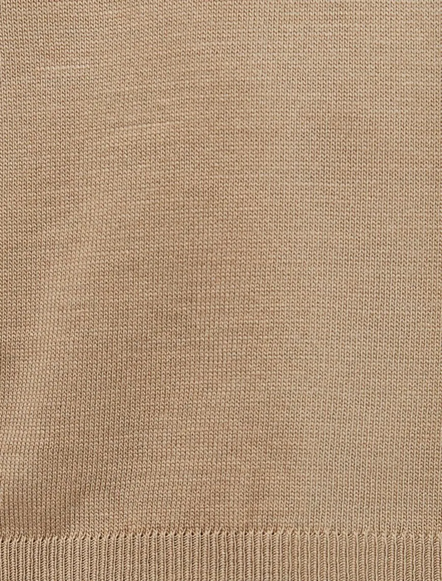 17344 Light Brown Crew Neck Jumper