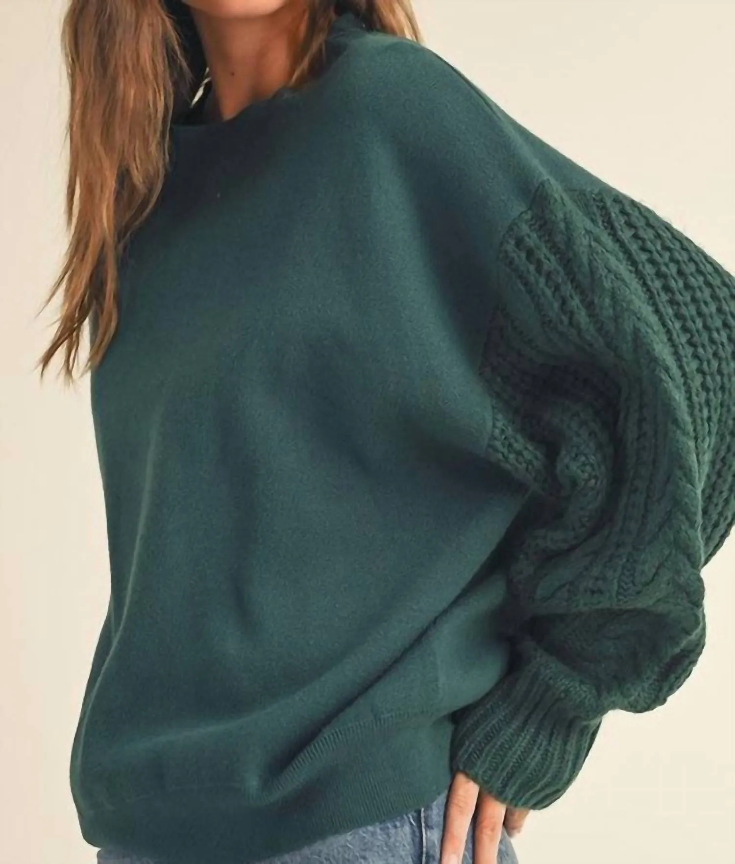 &Merci - Cable Sleeve Sweatshirt