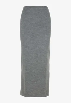 Bi-Color Knit Maxi Skirt