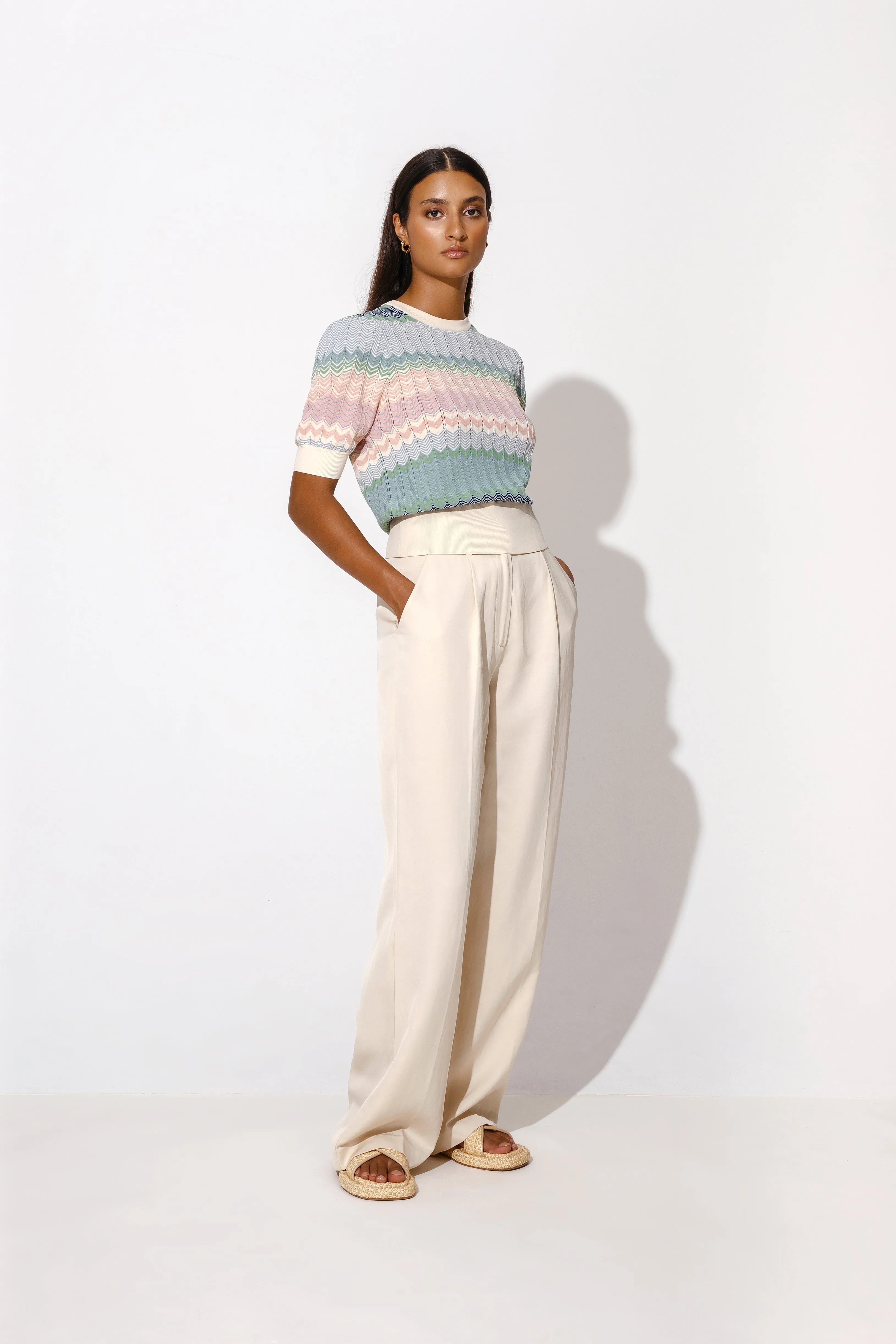 Carlotta Wide Leg Pants Vanilla
