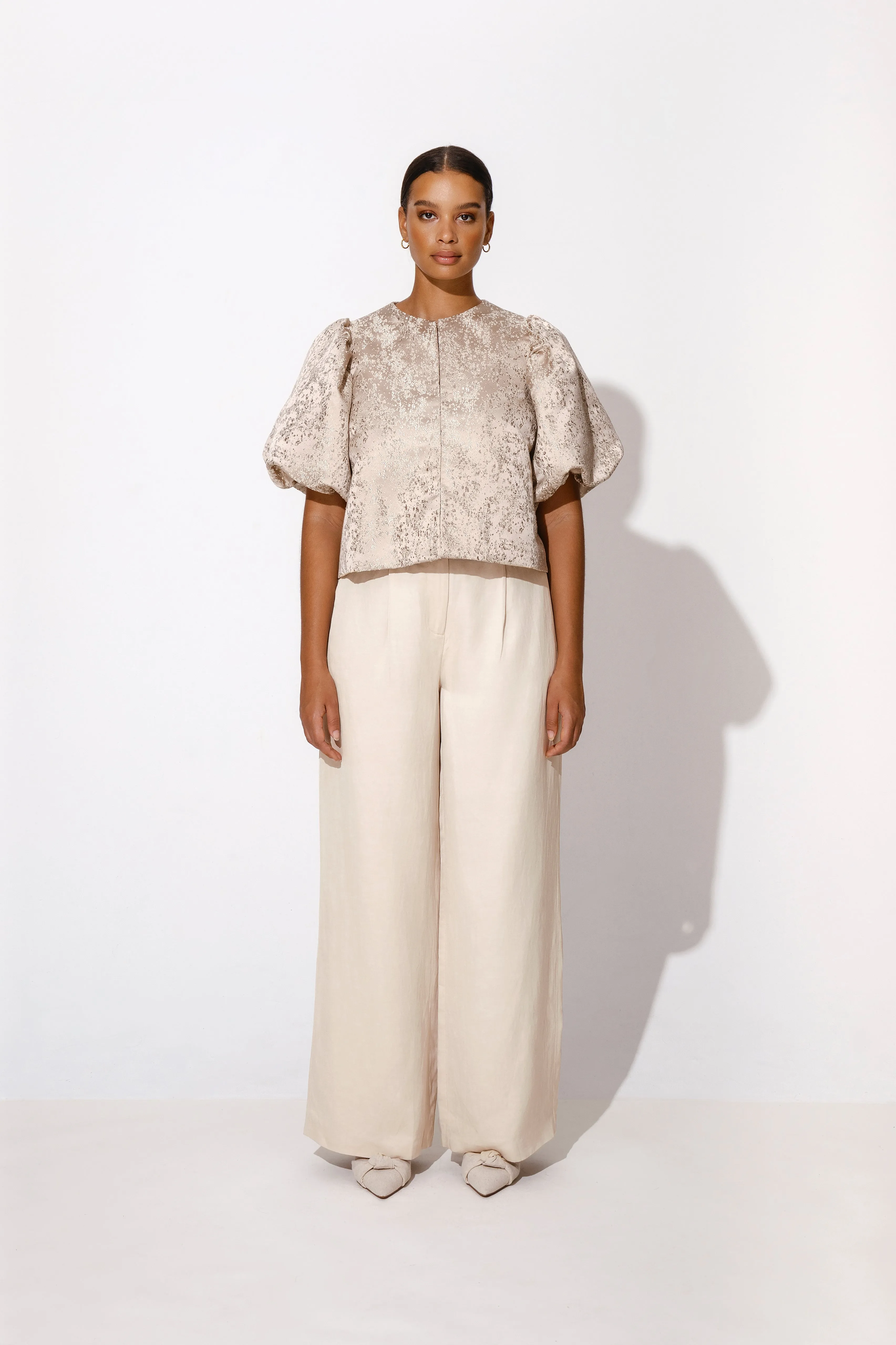 Carlotta Wide Leg Pants Vanilla