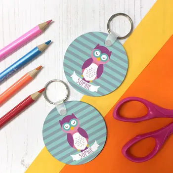 Children's Personalised 'Wise Owlet' Fabric Pencil Case