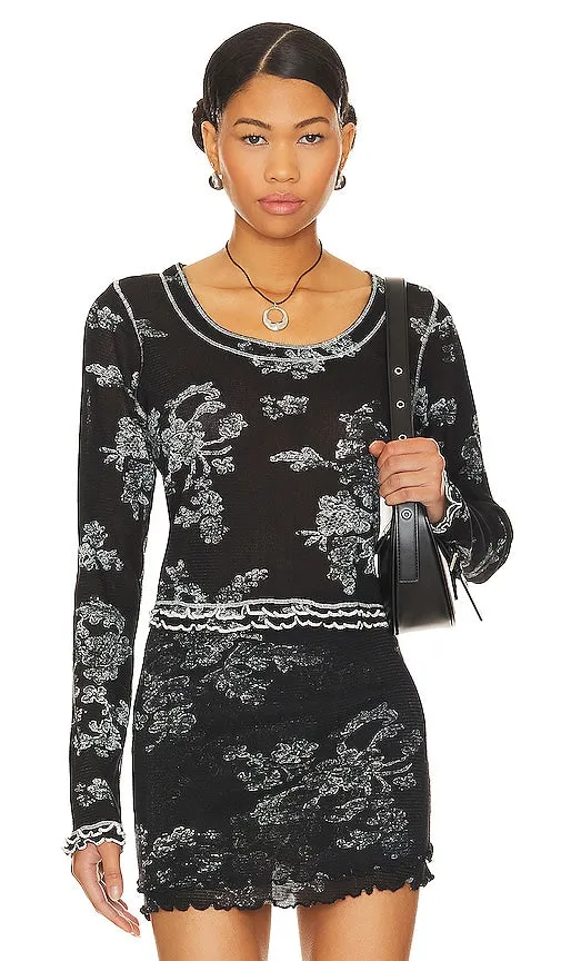 Free People Garner Tee in Black
