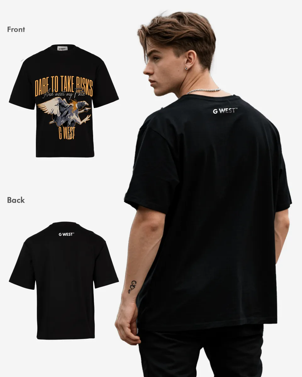 G-WEST Dare To Take Bisks Oversized Tee - GWROJMT10