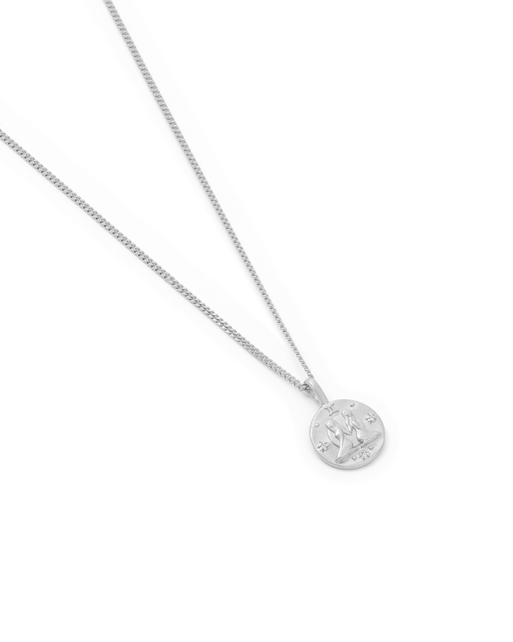 Gemini Petite Zodiac Necklace - Silver