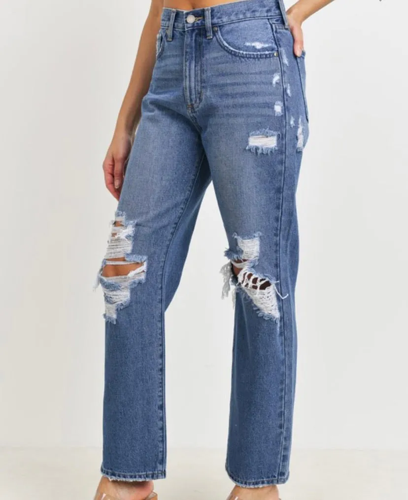 High Rise Mom Jeans (Denim)
