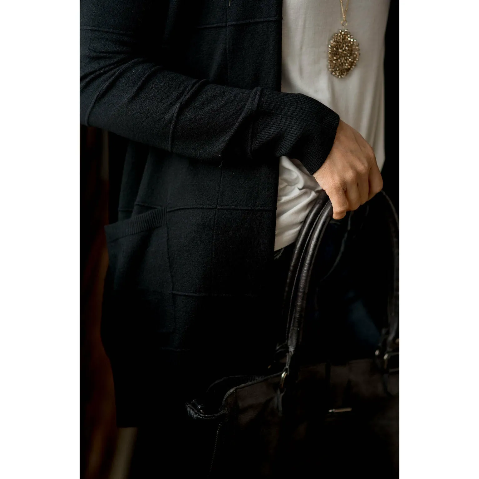 Horizontal Raised Line Cardigan