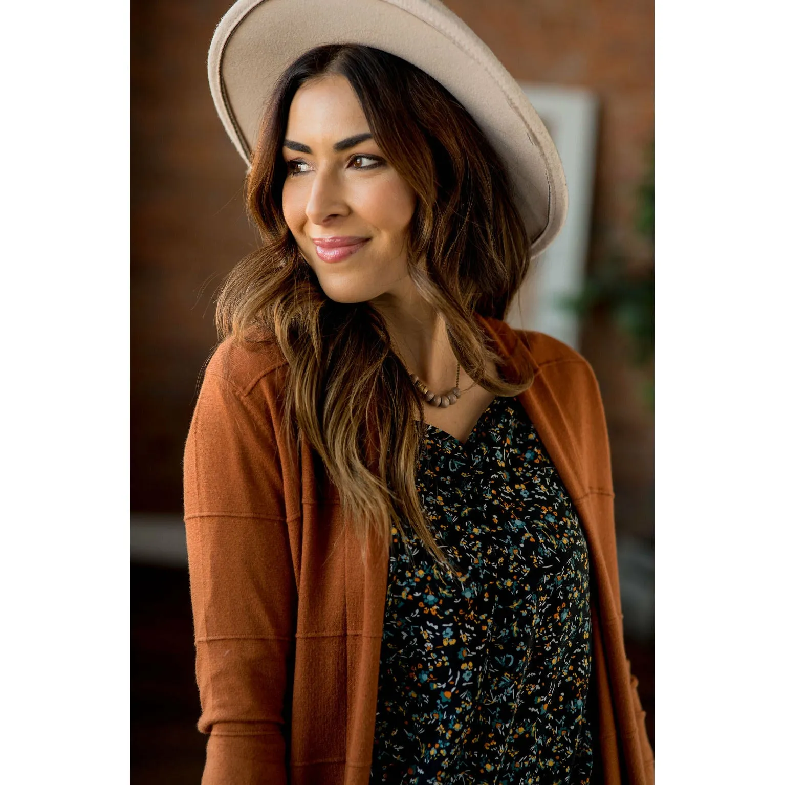 Horizontal Raised Line Cardigan
