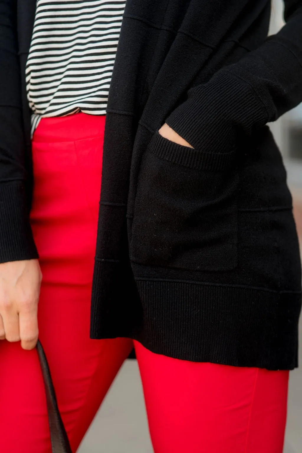 Horizontal Raised Line Cardigan
