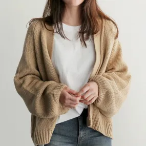 Joskaa Christmas Gift JMPRS Autumn Chic Women Cardigans Sweater Long Sleeve Loose Plus Size Girls Knitted Short Coat Causal Solid Korean Tops 2024