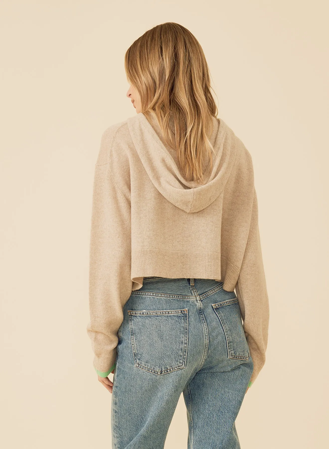 Lance Cashmere Hoodie - Oatmeal Combo