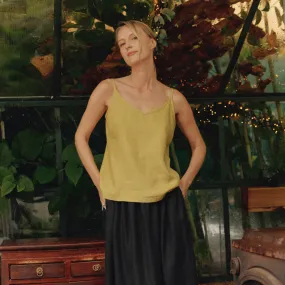 Lemon Curry Linen Star Top