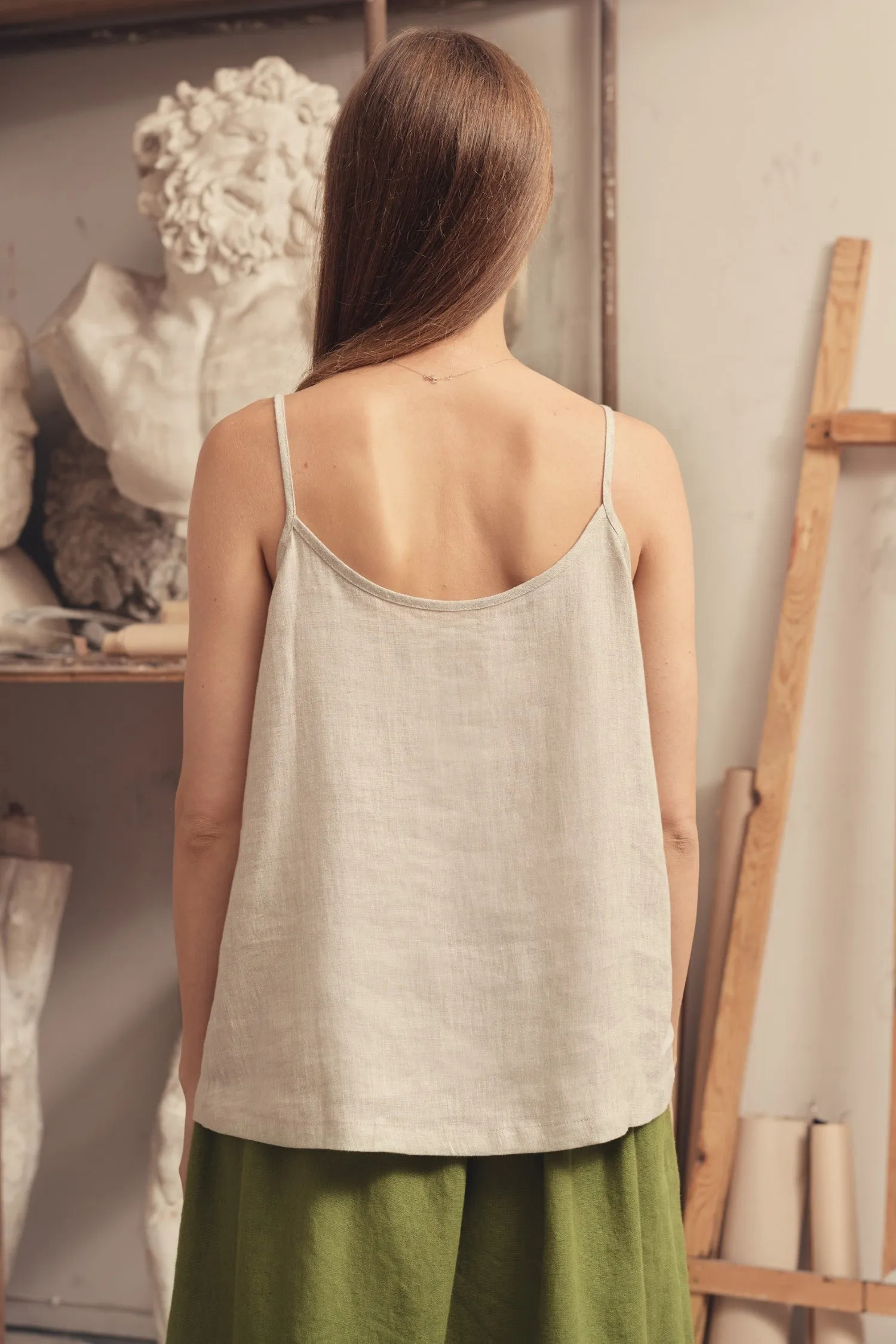 Melange Linen Star Top