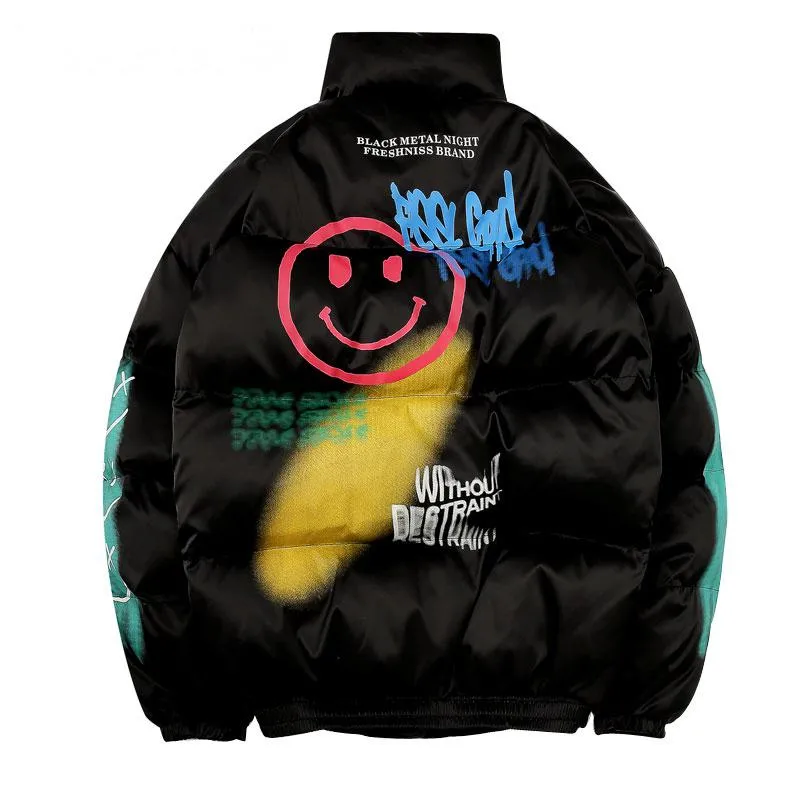 Men's Winter Casual Printed Warm Jacket