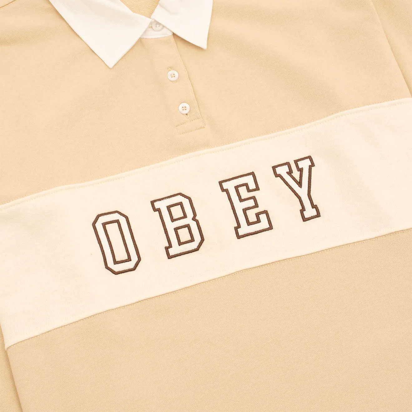 Obey Womens Rosewood Rugby Oyster Grey