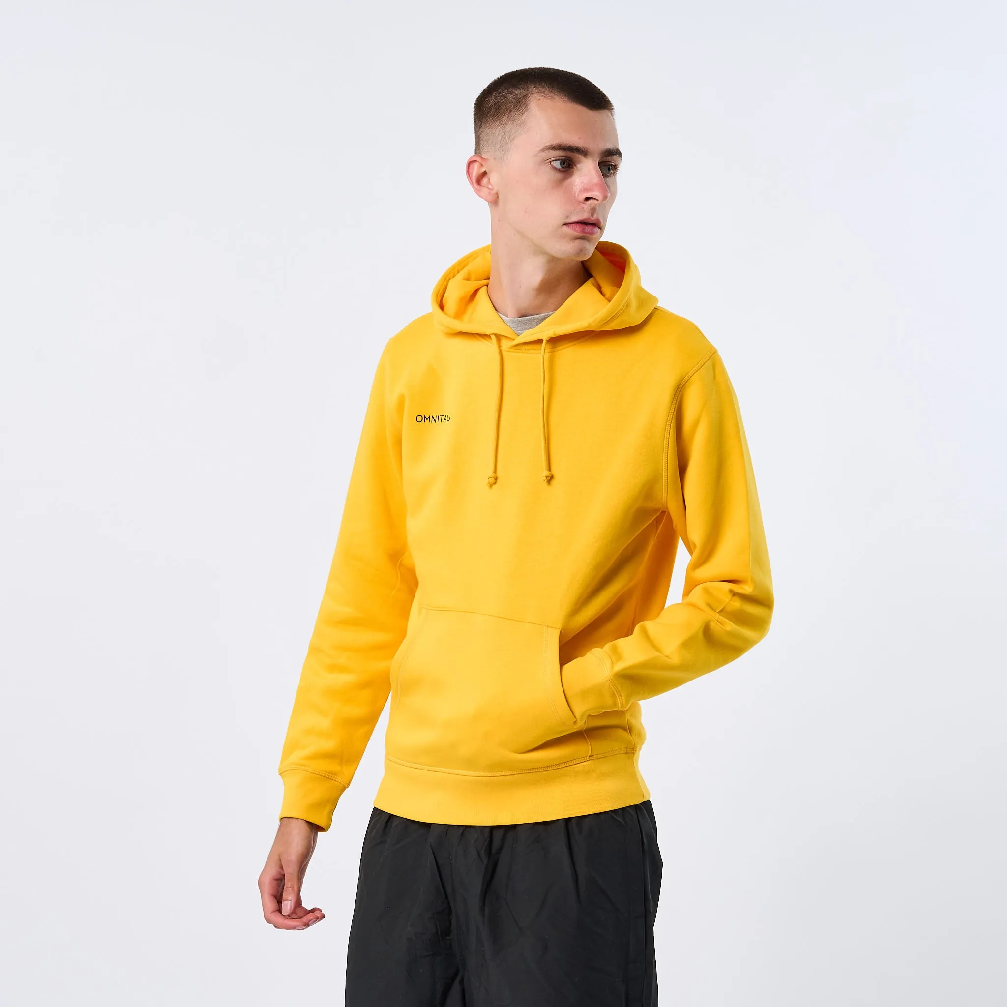 Omnitau Adult's Team Sports Organic Cotton Hoodie - Yellow
