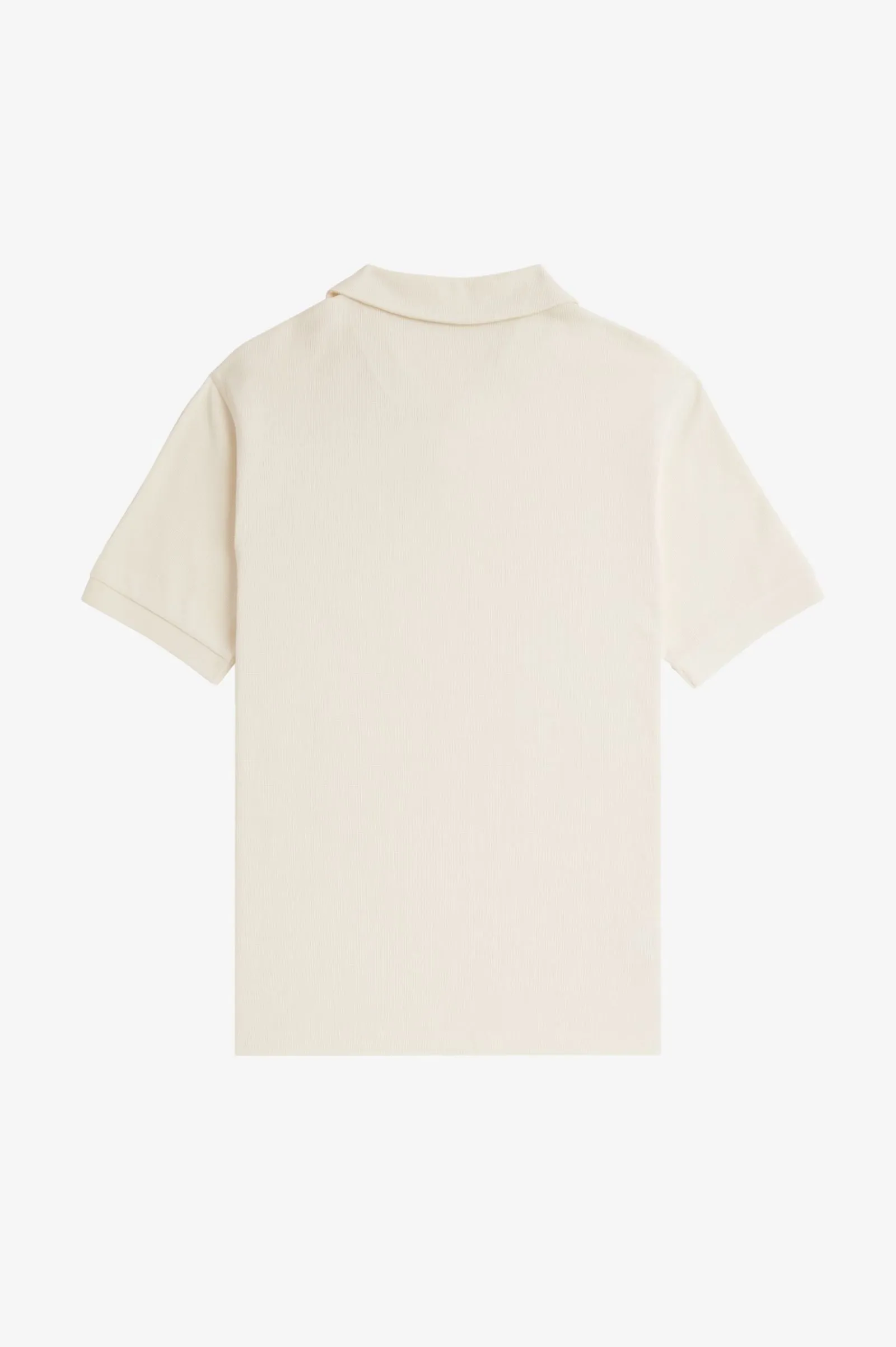 OPEN COLLAR WAFFLE POLO SHIRT