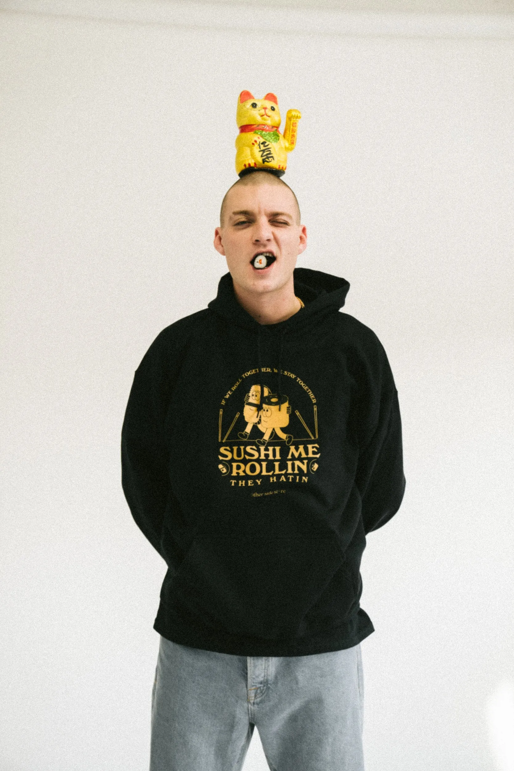 Other Side Store 'Sushi Me Rollin' Hoodie - Black