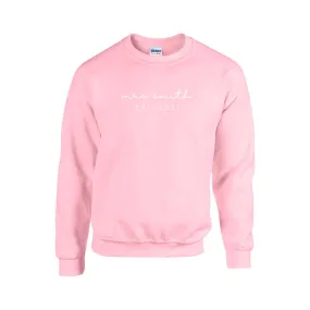 Personalized Mrs., Est. Year Sweatshirt
