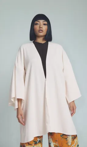 R204838 - Crepe Chiffon Kimono - White