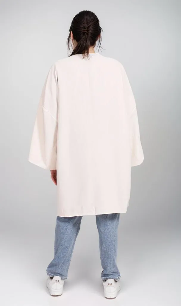 R204838 - Crepe Chiffon Kimono - White