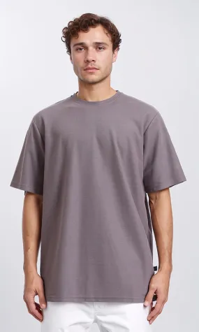 R208591 - Round Neck Solid Basic Tee - Dark Grey R208591 - Round Neck Solid Basic Tee - Dark Grey