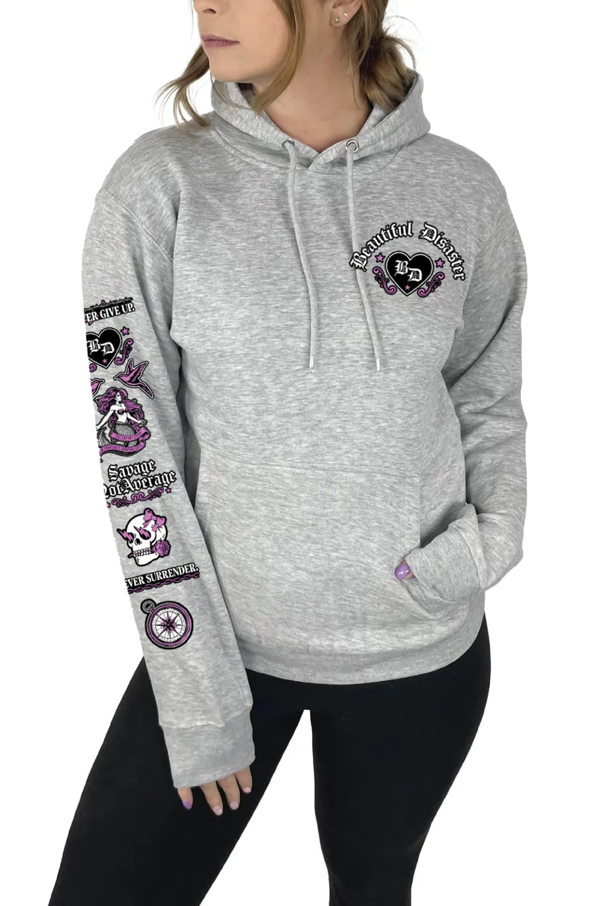 Savage Arch Pullover Hoodie - Heather Grey