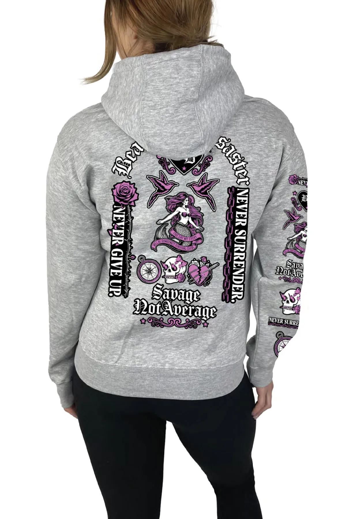 Savage Arch Pullover Hoodie - Heather Grey