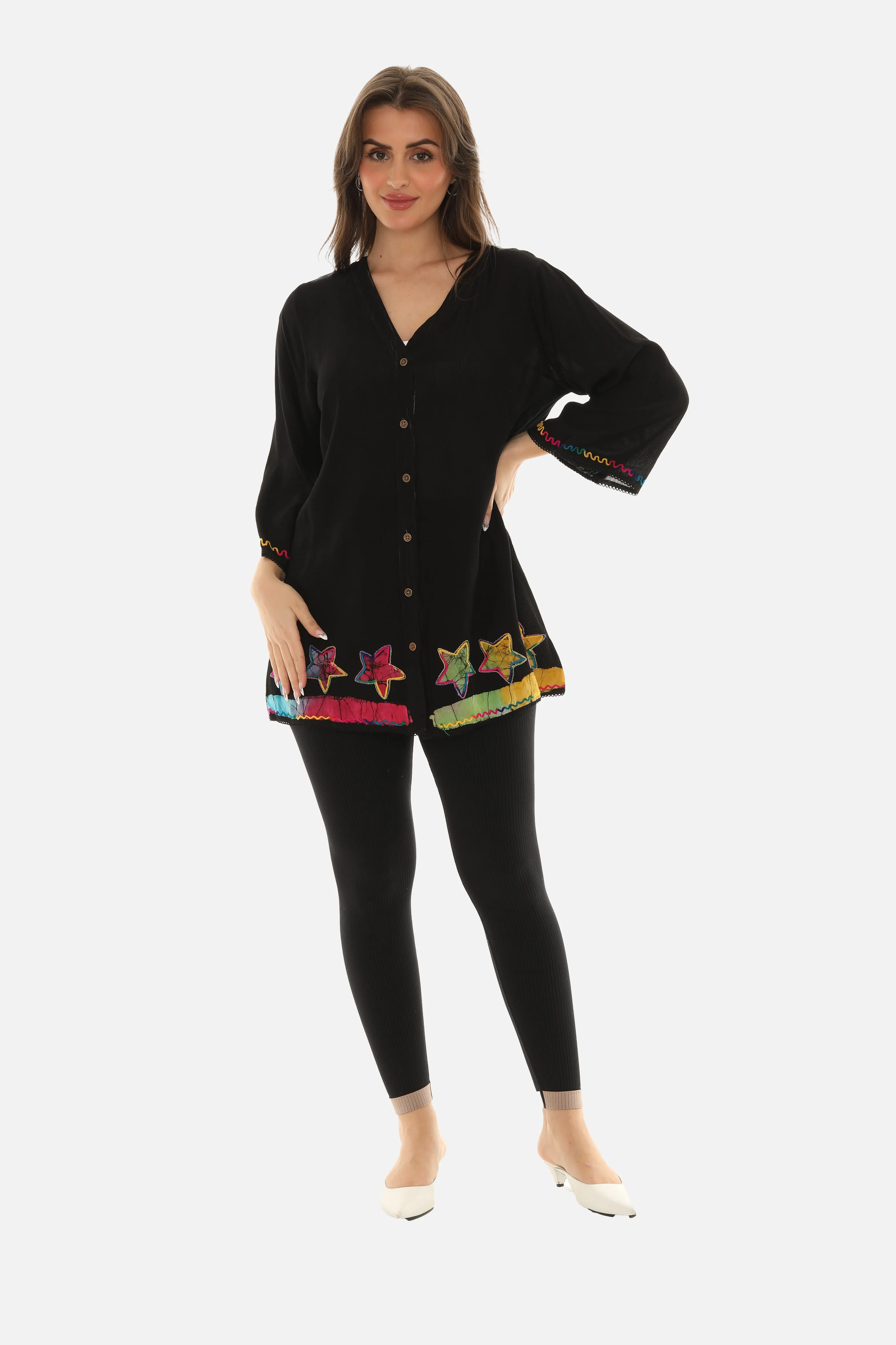 Short Open Button Down Shirt/Cardigan for Women
