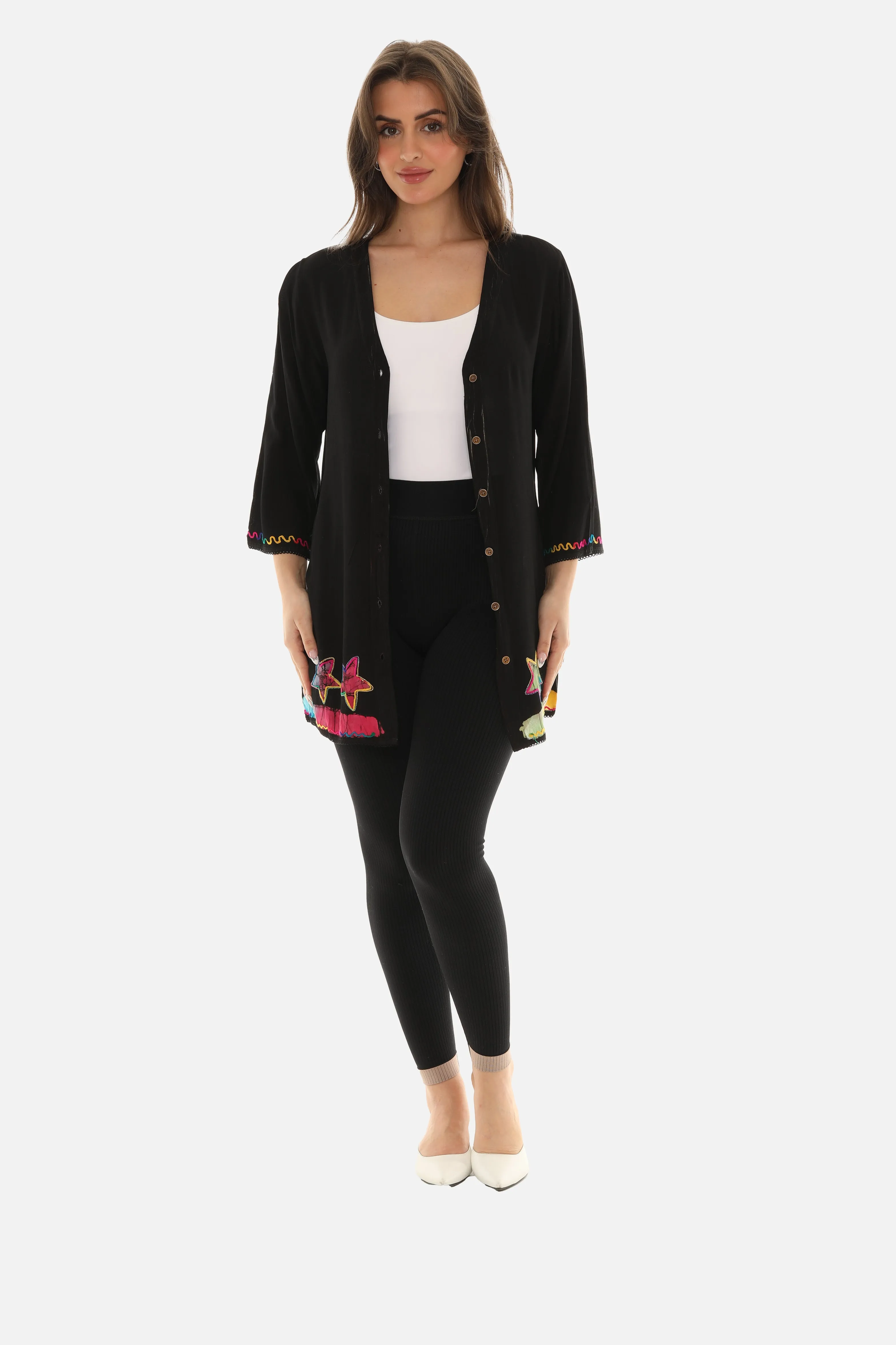 Short Open Button Down Shirt/Cardigan for Women