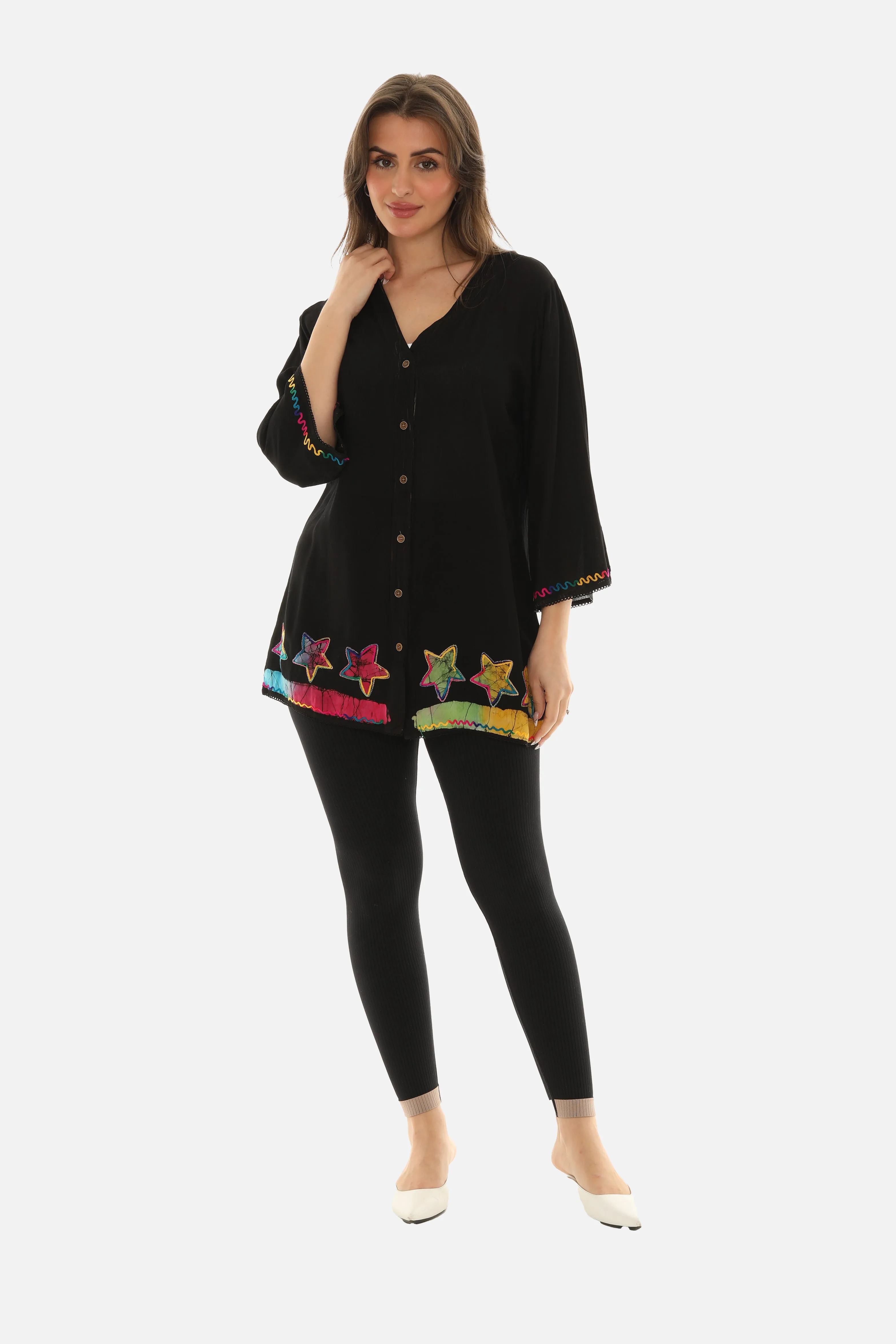 Short Open Button Down Shirt/Cardigan for Women