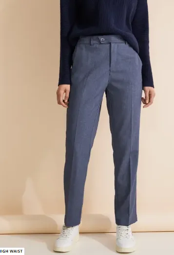 STREET ONE<BR>
Casual Fit Chinohose Trousers<BR>
Blue<BR>