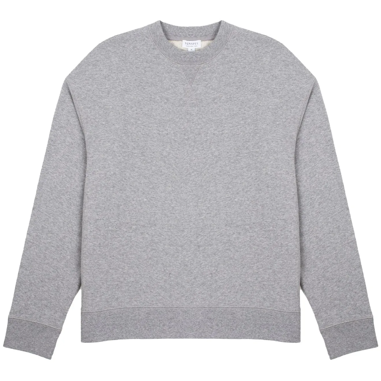 Sunspel Womens Loopback Sweatshirt Grey Melange