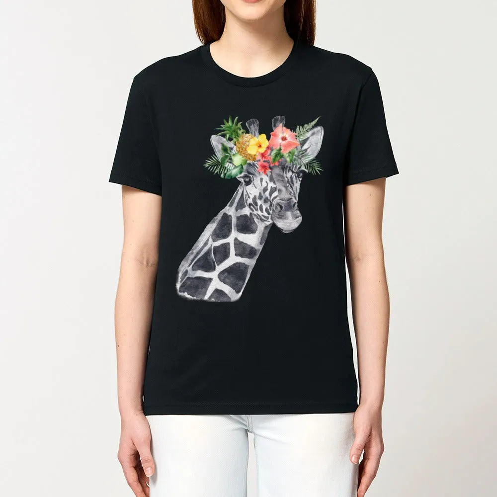 T-Shirt - Floral Giraffe