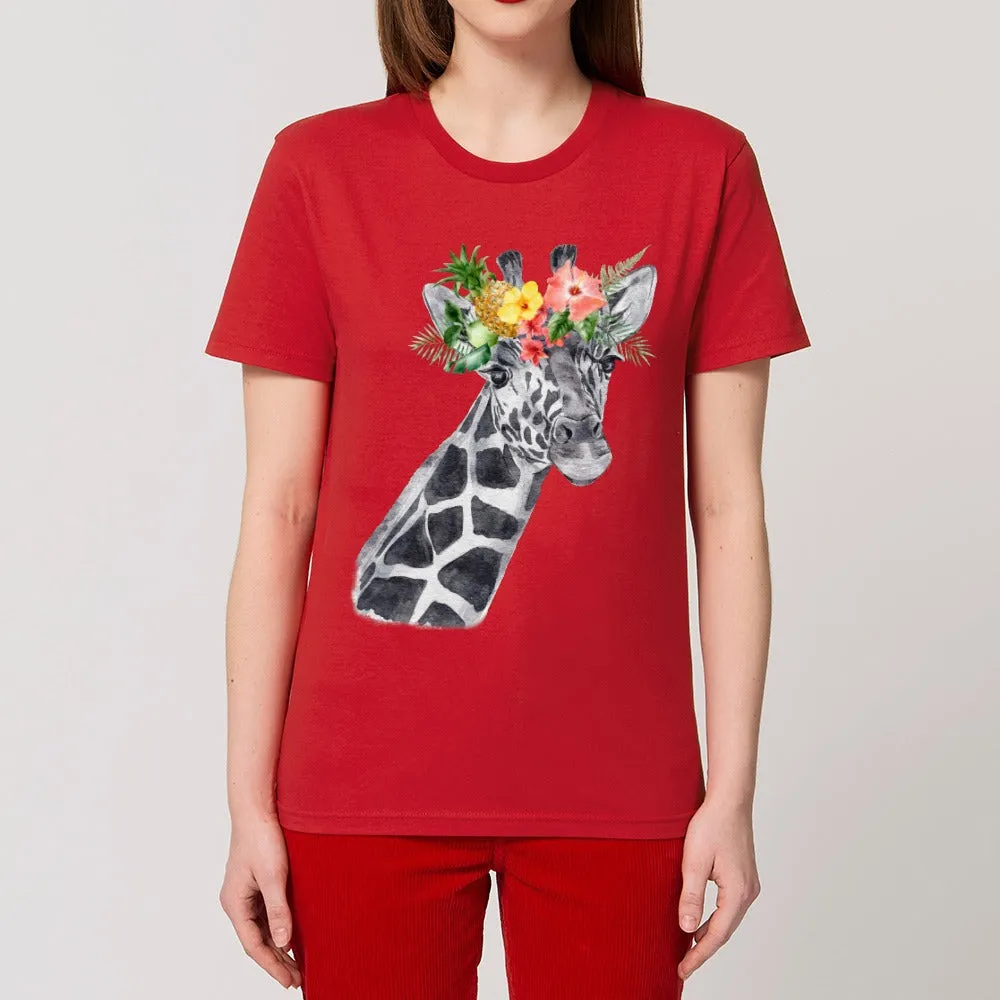 T-Shirt - Floral Giraffe