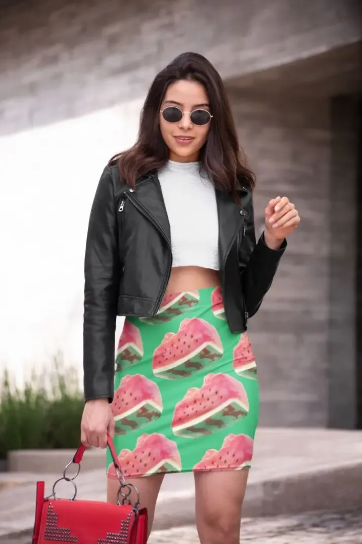 Watermelon Pattern Poster Pencil Skirt