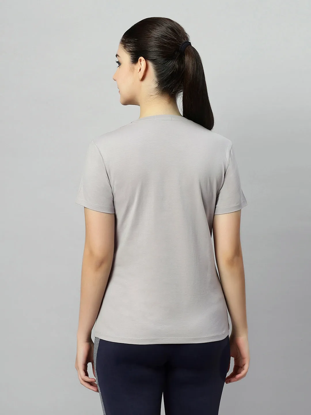 WOMEN COLORFUL MOOD PRINT SOFT COTTON T-SHIRT