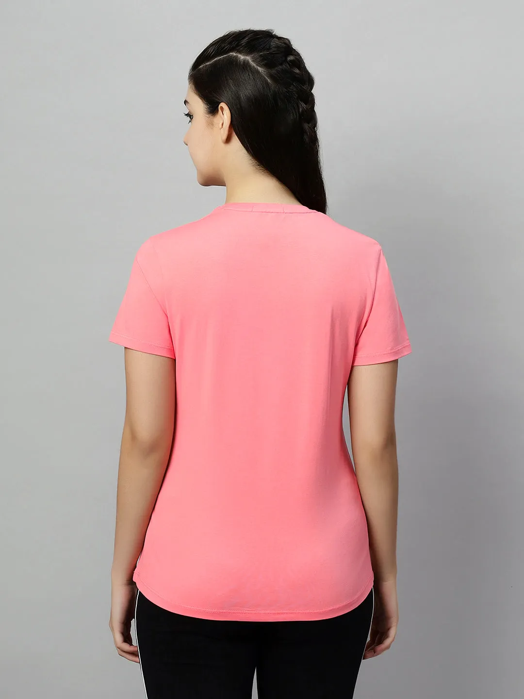 WOMEN COLORFUL MOOD PRINT SOFT COTTON T-SHIRT